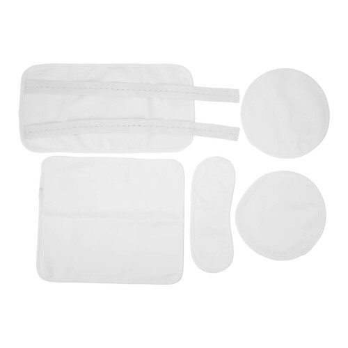 4pcs Castor Oil Pack Kit, Reusable Wrap, White 1