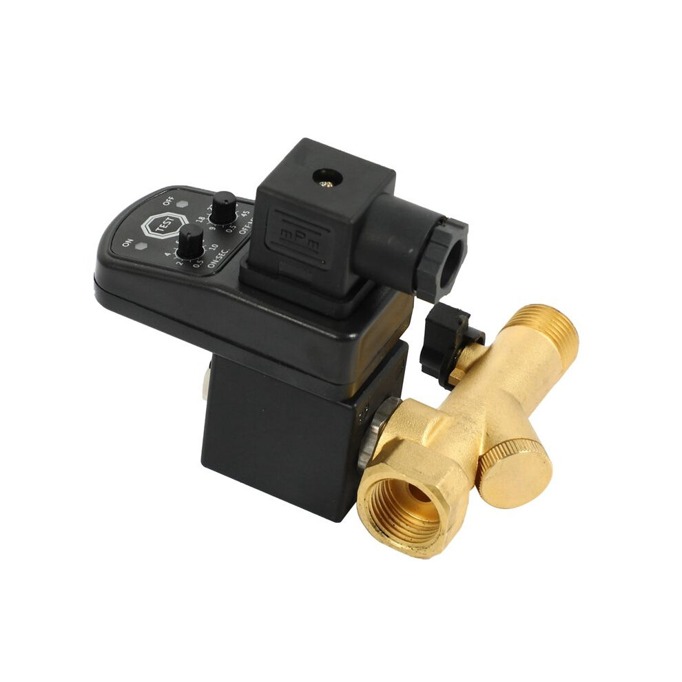 2X AC 220V 1/2inch Electronic Timed 2way Air Compressor Gas Tank ...