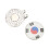 Golfball-Markierer Hutclip - Flaggenmuster, Silber 1