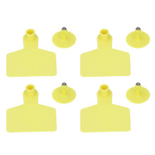 100 gelbe leere Rinderohrenmarken, 7x5,8 cm Tieridentifikationsschilder