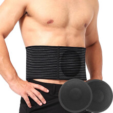 XXXL Umbilical Hernia Belt with Dual Compression Pads Abdominal Support Binder for Men and Women