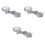 3Pcs Silver Chopstick Pillow Holder Durable Metal Rest for Tableware 3