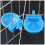 Pet Water Container Drinking Bowl Blue 3pcs 3