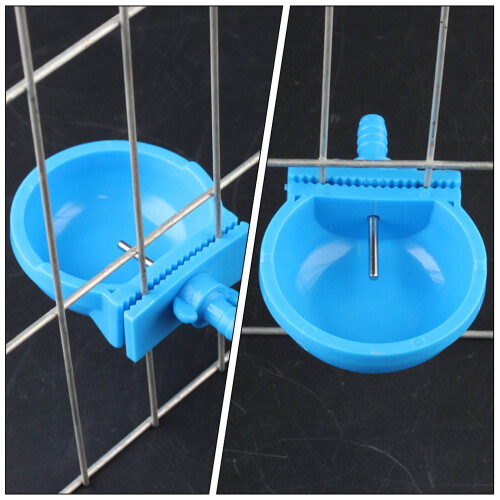 Pet Water Container Drinking Bowl Blue 3pcs 2
