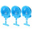 Pet Water Container Drinking Bowl Blue 3pcs 6