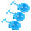 Pet Water Container Drinking Bowl Blue 3pcs 8