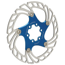 Blue 160mm Floating Disc Brake Rotor for Mountain Bikes, 6 Bolts