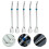 5Pcs Stainless Steel Stirring Straw Spoon Blue Filtered Drinking Tool 4