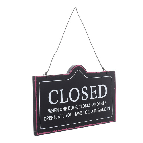 Simple Open Closed Flip Sign Wooden Square Accessory 1pcs 1