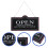 Simple Open Closed Flip Sign Wooden Square Accessory 1pcs 3