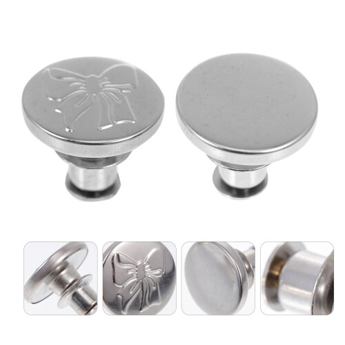 10Sets Duurzame Jeans Knopen Zonder Nagels Van Zilveren Legering 1