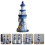 1Pc Navy Wooden Lighthouse Mini Nautical Decor for Home Office Table 3
