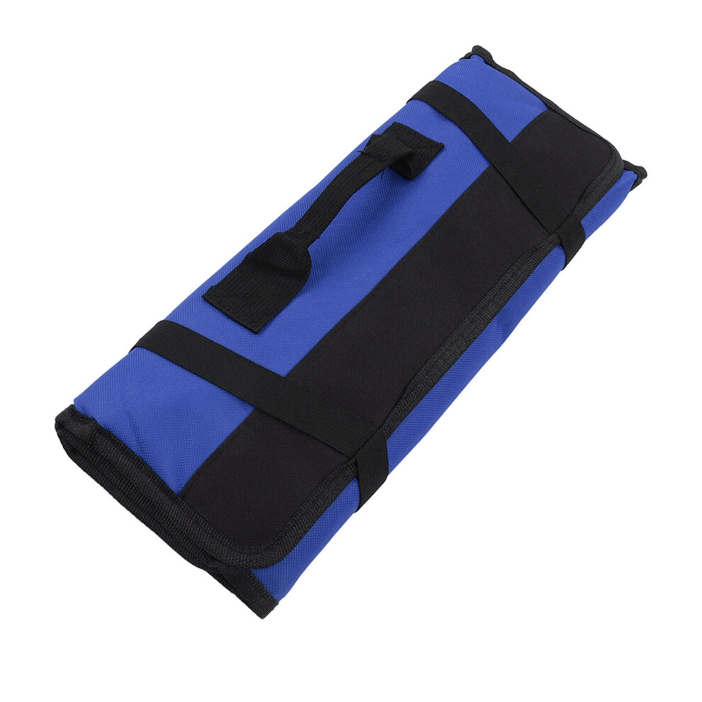 Thickened Oxford Cloth Tool Roll Bag, Waterproof, Blue, Portable 15 Inch 3091388922944