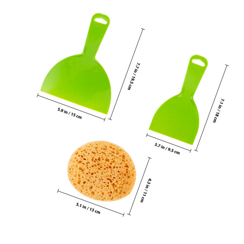 2Pcs Soft Yellow Wall Texture Sponge for Drywall Ceiling Repair Use 1