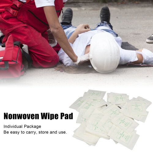 100Pcs Nonwoven Wipe Pad Outdoor First Aid Gauze 2