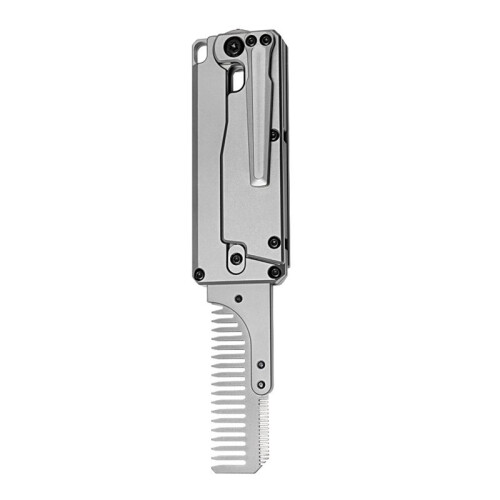 Titanium Alloy Folding Comb Multi-Function EDC Utility Window Breaker Replaceable Comb Outdoor Camping Tools 1