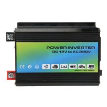 Onda modificada 300W 12V ABS USB dual negro pequeño