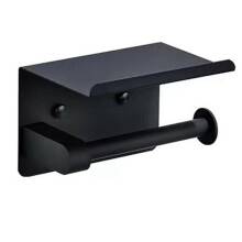 Toilet Paper Holder, Matte Black Toilet Paper Holder Wall Mount, Toilet Paper Roll Holder, Paper Holder for Bathroom