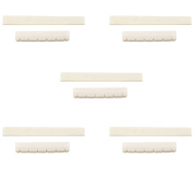 5X Selle et Noix de Pont Ivoire Classique pour Le Guitare Acoustique Blanche A 6 Cordes
