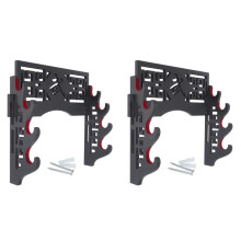 2X Sword Holder Wall Mount Sword Stand Japanese Samurai Sword Display Rack Hanger and Standard Swords - 4-Tier