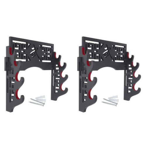 2X Supporto per Spada Supporto per Spada Supporto per Spada Supporto per Spada Samurai Giapponese Appendiabiti E Spade Standard - 4 Livelli