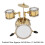 Miniature Drum Set Replica Musical Instrument Model Dollhouse Decor with Box 2