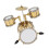Miniature Drum Set Replica Musical Instrument Model Dollhouse Decor with Box 10