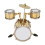Miniature Drum Set Replica Musical Instrument Model Dollhouse Decor with Box 12