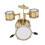 Miniature Drum Set Replica Musical Instrument Model Dollhouse Decor with Box 11