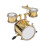 Miniature Drum Set Replica Musical Instrument Model Dollhouse Decor with Box 15