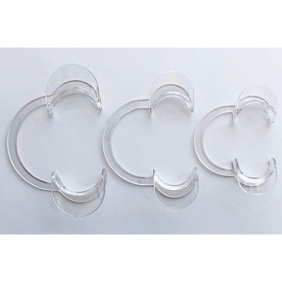 Transparent Small Dental Mouth Opener 10PCS C Type Cheek Retractor for Oral Examination