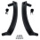 1Pair Car Interior Door Panel Pull Handle Cover for  Beetle 2000-2010 Car Pull Handle Cover Parts 1