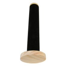 Black Velvet T Bar Jewelry Organizer Tower for Bracelets Watches & Hairbands