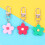6pcs flower design pendants key ring bag hanging decorations 11
