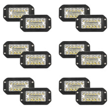 12Pcs 12V 6 Inch Flush Mount Work Light 26 LED Super Bright Spotlight Car Headlights