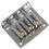 10X 3 String Guitar  String Bridge Bridge Pull String Hard Tail Guitar Bridge Tail 3 String Silver 2