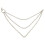1Pc Silver Trousers Chain for Pants Stylish Gothic Keychain Accessory 2