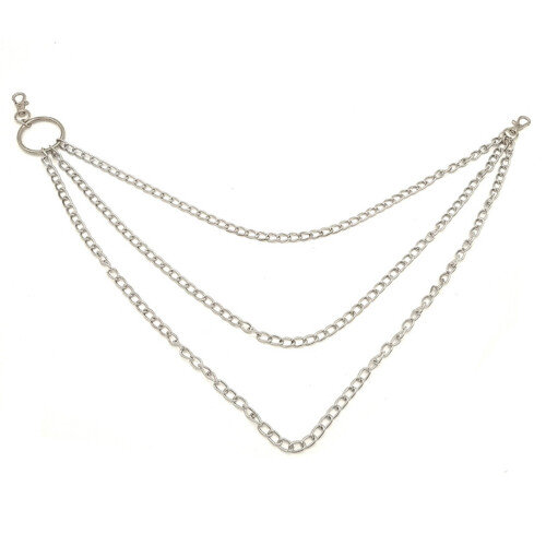 1Pc Silver Trousers Chain for Pants Stylish Gothic Keychain Accessory 1