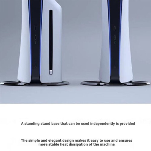 Console Host Stand for PS5 Slim/PS5 PRO Vertical Storage Stand with Cooling and Game Accessories Organizer 2