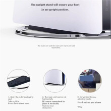 Console Host Stand for PS5 Slim/PS5 PRO Vertical Storage Stand with Cooling and Game Accessories Organizer