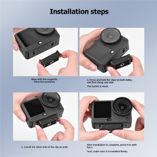 Magnetic Adapter Mount for  Action 5 Pro/OSMO Action 4 Accessories Quick Release Base Mount 1/4 Screw Hole Expansion 1