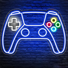 Gaming Neon Sign for Gamer Wall Decor - Adjustable Brightness USB Powered Adjust LED Lights Signs, Room Decor for Boy