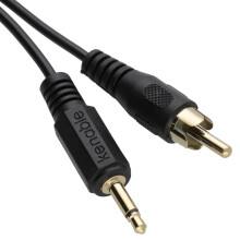 3.5mm Mono Jack Plug To Single RCA Phono Plug Cable 3m Gold