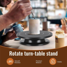 11 Inch Revolving Cake Turntable - Light Weight Black Painting Spinner for Decorating and Display