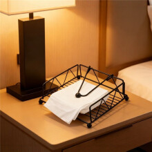 Napkin Holder for Table, Flat Napkins Holder with Weighted, Windproof Paper Napkin Holders, Black Metal Napkin Dispenser