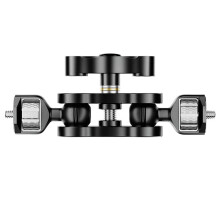 TM-5 Scharnierende Magische Arm met Dubbele Kogelkop voor Statief, Telefoonclip, 1/4 Inch Schroef voor LED-Licht LCD-Monitormicrofoon