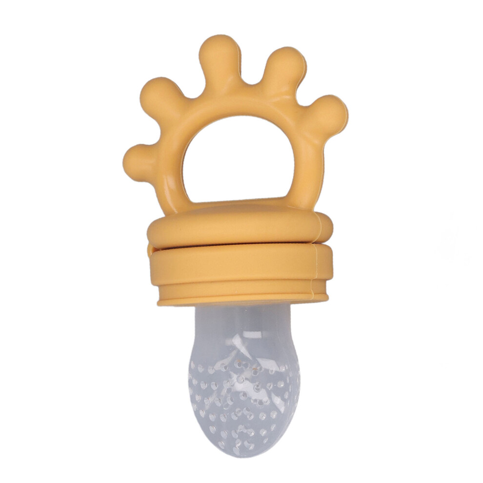 Baby Food Feeder Silicone Teething Toy, Flexible, Yellow