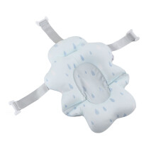 Baby Bath Seat Foldable Soft Support Mat, Blue Water Drop, 57cm