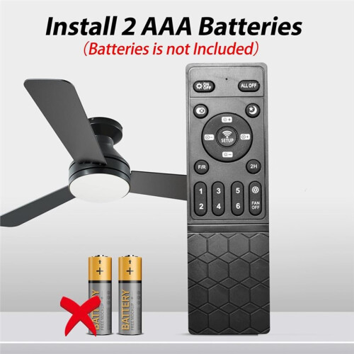 2Pcs Ceiling Fan Remote Replacement 6 Speed and Timer Control Remote Controller for Home Bedroom Living Room 2