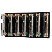 7 Stuks 735KH/S NMMinerNerdMiner + Standaard met 7 Sleuven, Verbeterde Bitcoin Crypto Solo Loterij Miner met 2,8 Inch Slim Display